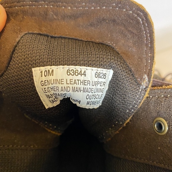 Timberland genuine leather upper, lace heels rustic boots size 10. 3 inch heel - Picture 5 of 7